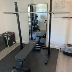 Home Gym Equipment - Rack, Weights, Exercise Bike & More!