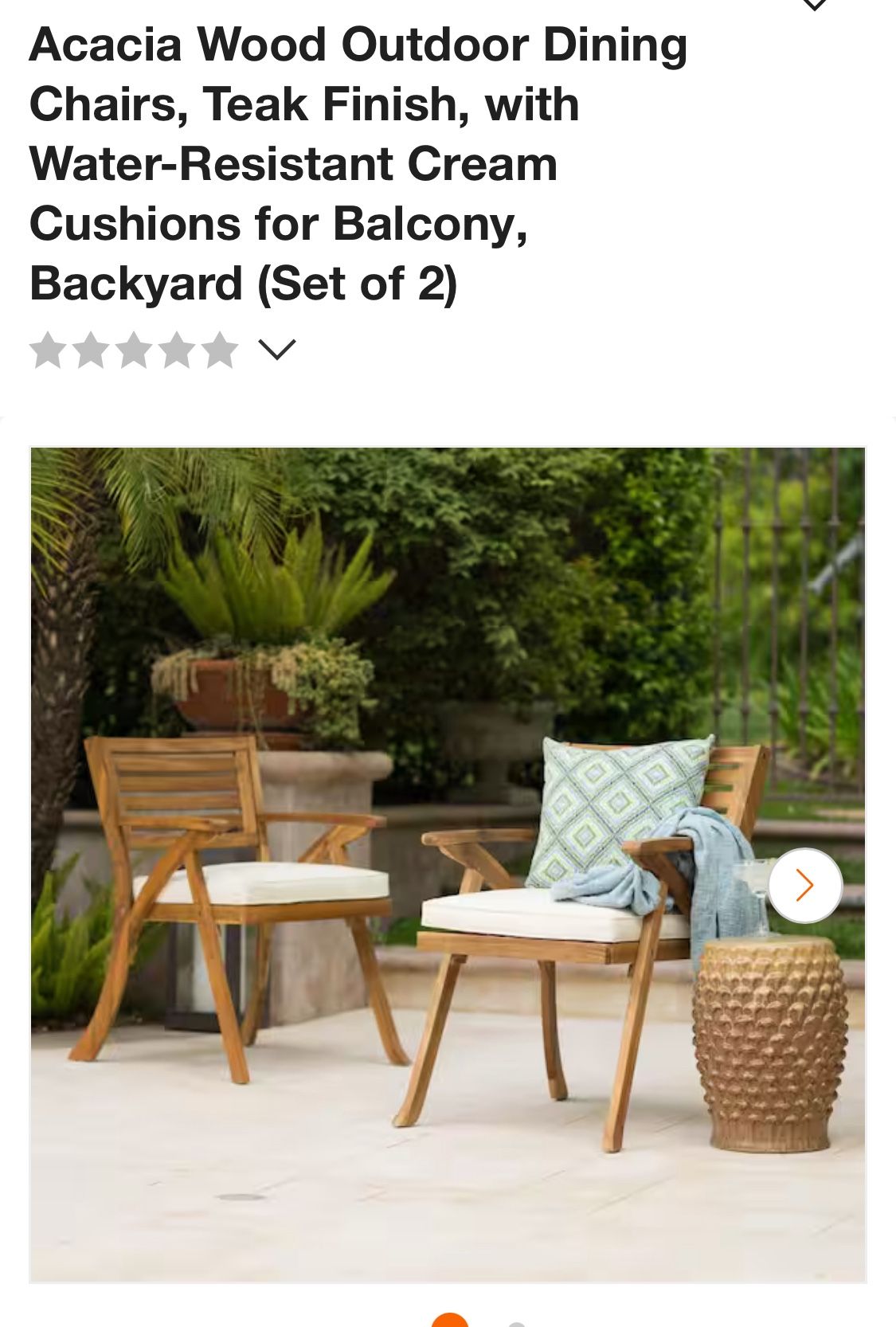 BRAND NEW IN BOX PATIO CHAIRS