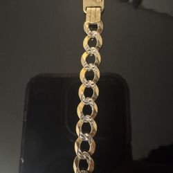 Gold Bracelet Esclava 14kt With Name