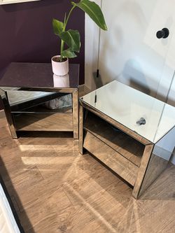 Mirror Side Tables.