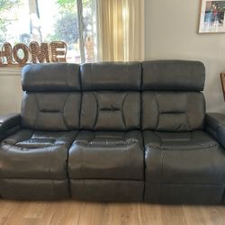 Leather Sofa and Loveseat 1 Side Table