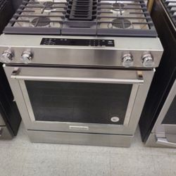 KITCHEN AID DOWN DRAFT DUAL FUEL RANGE OPEN BOX ITEM