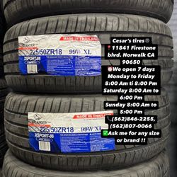 225/50R18 ATLANDER A SET OF FOUR NEW TIRES, INCLUDES MOUNTING AND BALANCING WITH WARRANTY, ASK  ME FOR ANY SIZE OR BRAND, WE HAVE THE BEST PRICES!!