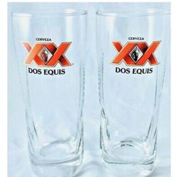 DOS EQUIS XX DRINKING GLASSES - SET OF 8 - 16oz