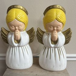 Vintage Praying Angel Blow Molds $40 for Both xox 