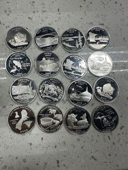Silver proof quarters
