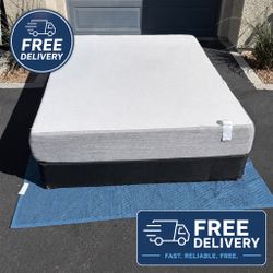 Queen Size Memory Foam Mattress & Box Spring (FREE DELIVERY)