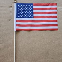 25 Per Pack American Flags Handheld 