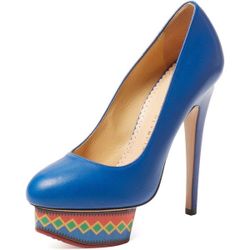Charlotte Olympia Dolly Maraca leather platform pumps size 35