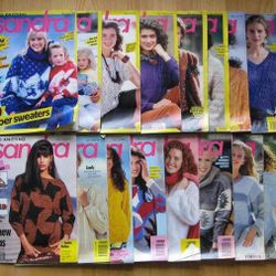 Lot of 16 Sandra Knitting Magazines