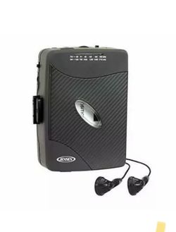 Jensen SCR-75 Personal Stereo Cassette Player - AM/FM - Stereo Earbuds (Black) [
