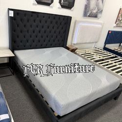 New Queen Bed Frame With Mattress 