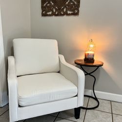 White Accent Armchair