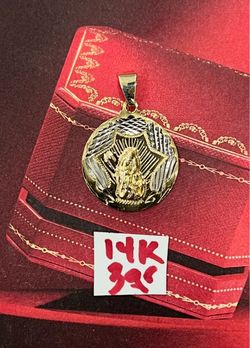 14K Solid Gold Pendant For Wedding 3Gr