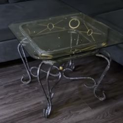 Glass And Metal Table $10 Only