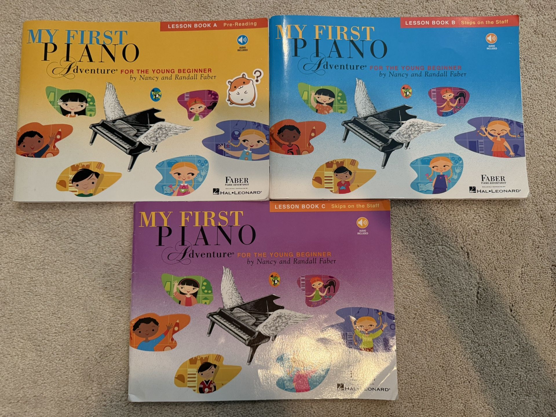 My First Piano Lesson Books A, b, and C