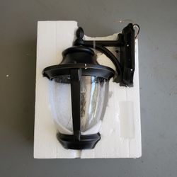 Wilkerson Black Medium Outdoor Exterior Wall Lantern Light Fixture Sconce
