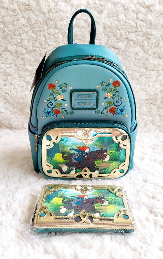 NWT Loungefly Disney Brave Backpack And Wallet