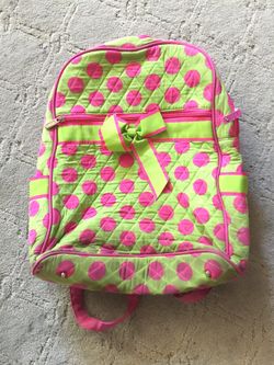 Pink/green backpack