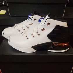 Air Jordan 17+Retro sz9.5 White/metallic Cpprcn-blk-sprt Ryl