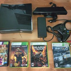 Xbox 360 Video Game Console with Kinnect and Games
