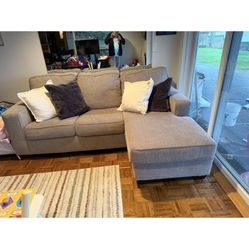 SOFA WITH UGG PILLOWS - COMFORTABLE- like NEW! 