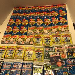 Unopened Sports Cards 57 Packs Baseball Cards Football Cards