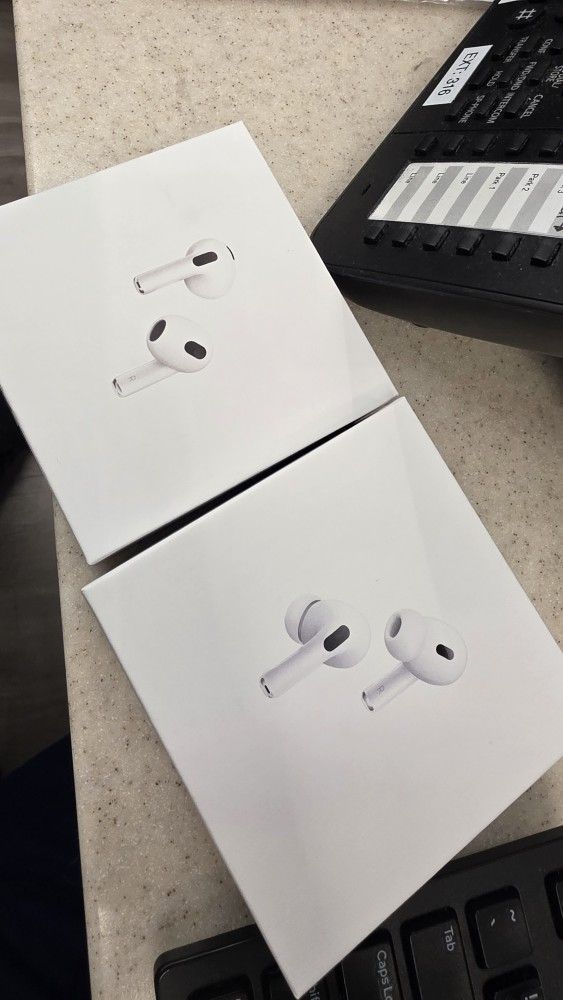 3RD GEN AIRPODS AND 2ND GEN PRO AIRPODS.