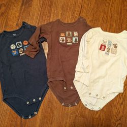 Carter's 18 Month Long Sleeve Bodysuits, Set Of 3