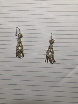 (950 silver) One of a kind silver earrings purchased in SF. Serious inquires only.