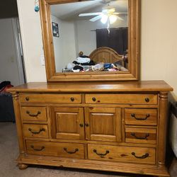 Oak Dresser With Mirror  $150.00 OBO