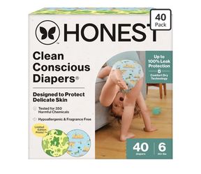 Honest Clean Conscious Diapers Size 6 40 Ct Hypoallergenic Leak Protection