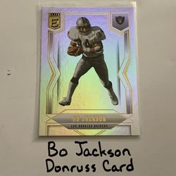 Bo Jackson Los Angeles Raiders All-Pro RB Donruss Card.