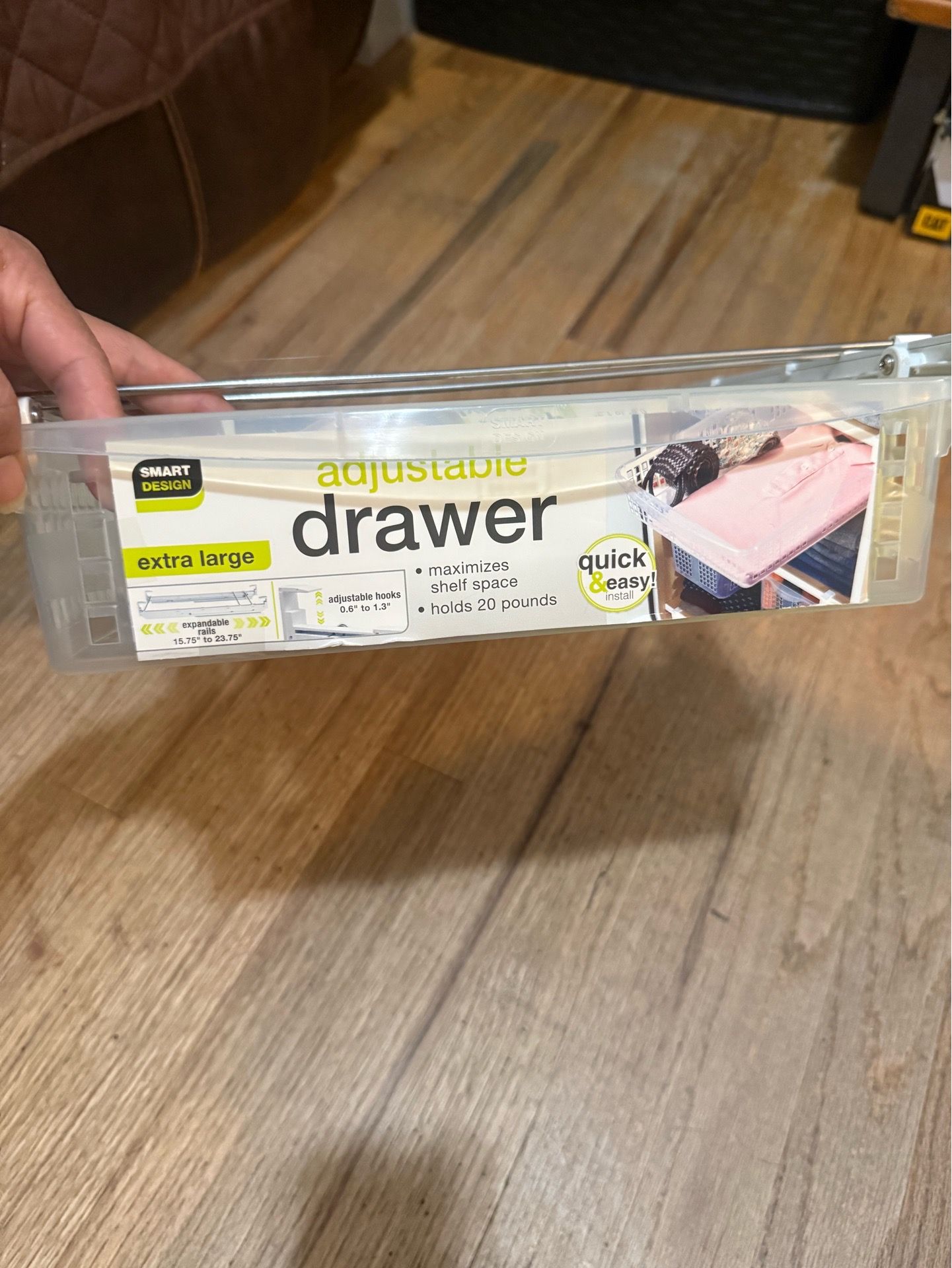 Smart Design Extra Large Expandable Adjustable Drawer