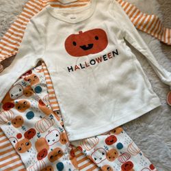 Two Sets Halloween Pjs 18months