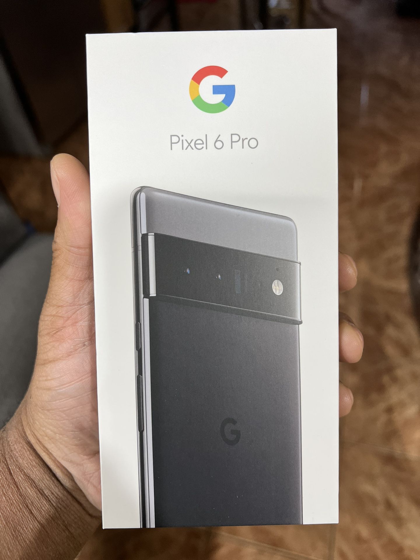 Google Pixel 6 Pro, Stormy Black, 6.7”, 128GB + 2 Piece Premium Tempered Glass Screen Protector