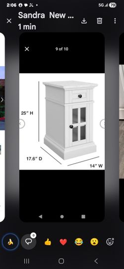 Side Marble Top Side Electric Table