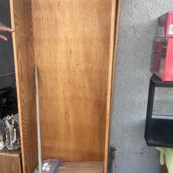 solid wood, tall unit, adjustable 