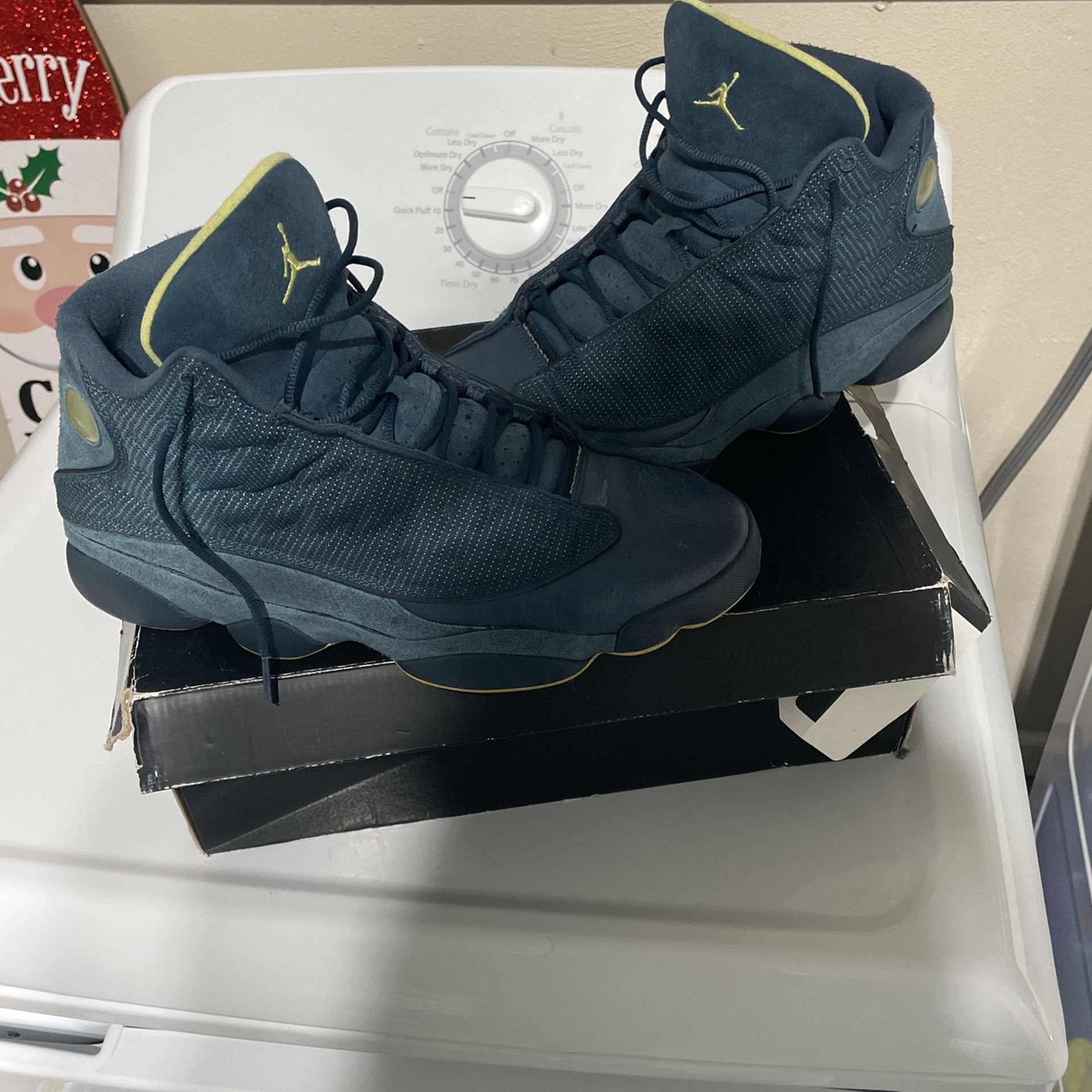Rare Jordan 13 Blue Lime Green