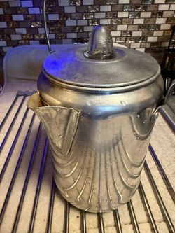Vintage Aluminum Percolator Coffee Pot