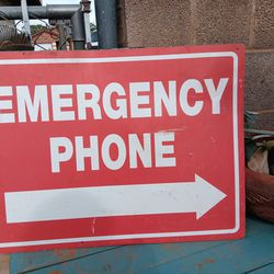 Vintage emergency phones Sign