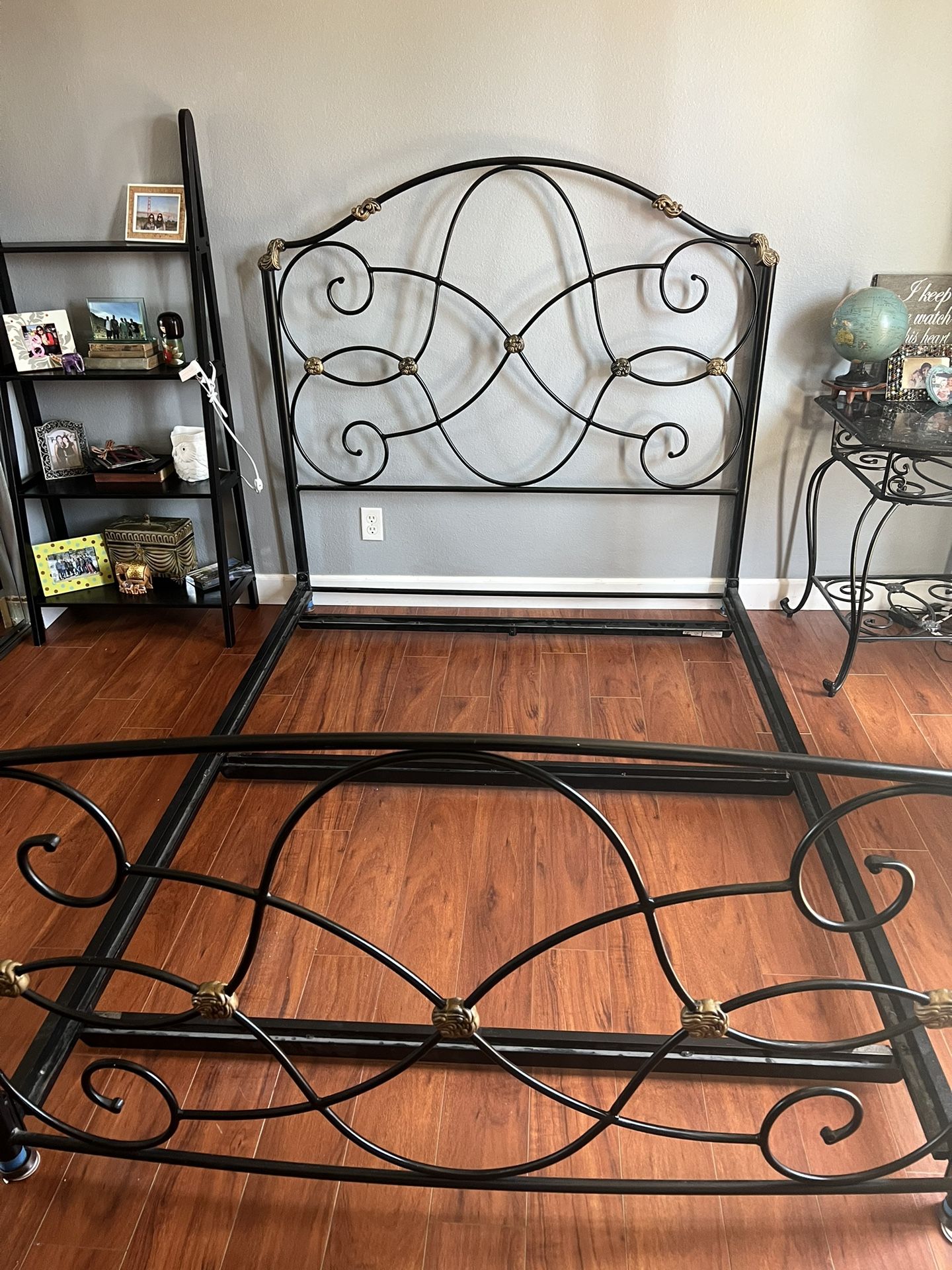 Bombay Company - Full Bed Frame Wrought iron w/matching Night Stand