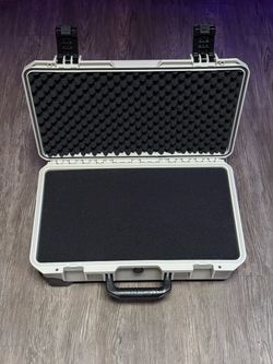 White Waterproof and Shockproof Rolling Hard Case with Foam - Identical to Pelican 1535