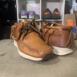 Visvim FBT Shaman Folk Brown Leather Sz 10