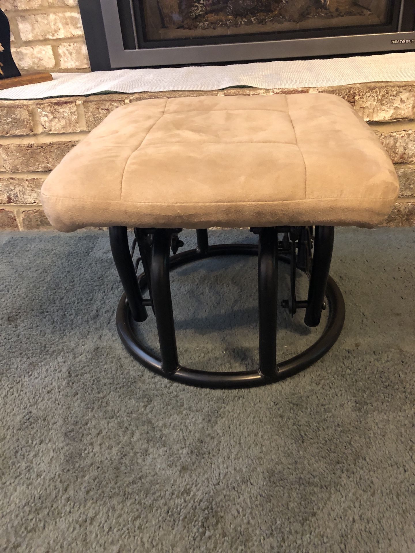 Tan Glider Rocker Footstool