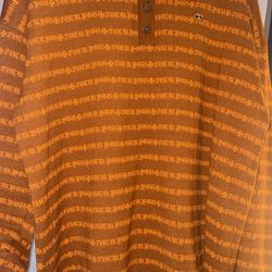 Chrome Hearts Teens from Mars Striped Long sleeve Polo Shirt size M 