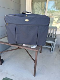 2 pc. Floral and one Sorrento Navy Blue Soft-Side Luggage Suitcase