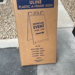 Plastic A-frame Sign Black $50