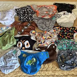 16 Reusable/Cloth Baby Diapers