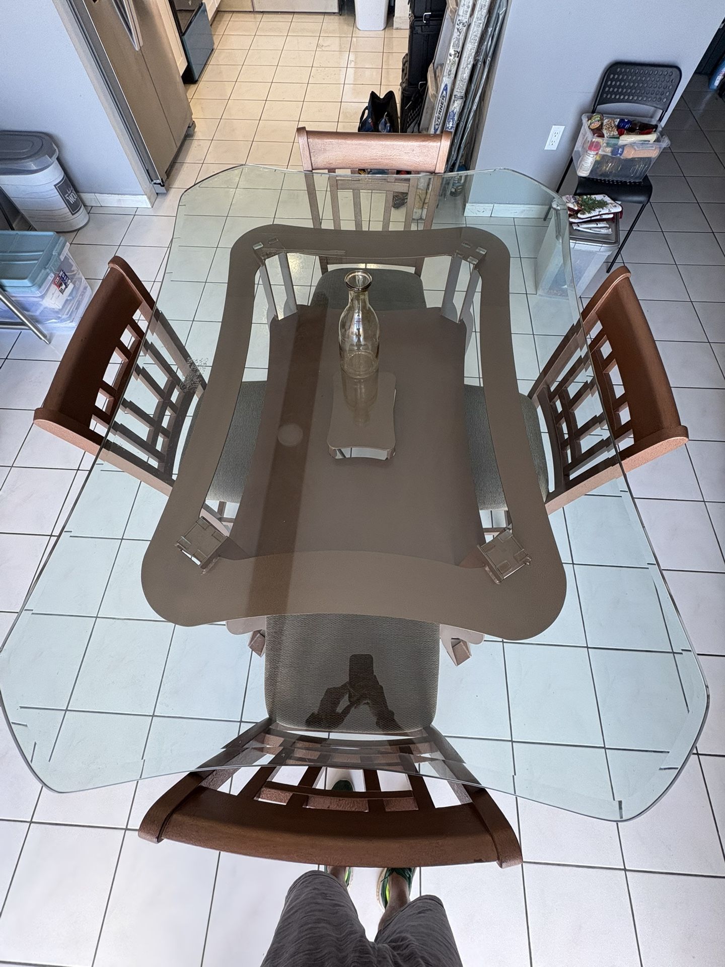 Glass Dining Table W/ Chairs